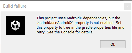 AndroidX build error message